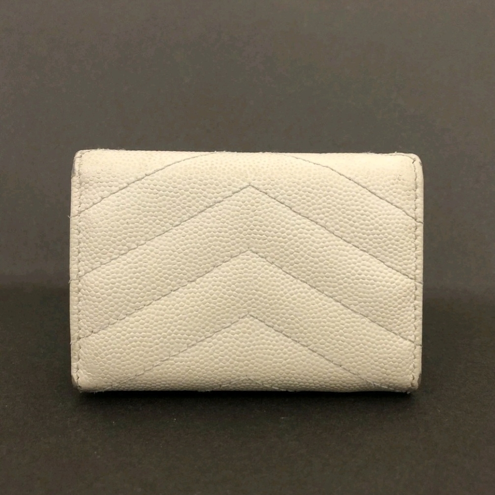 Yves Saint Laurent White Compact trifold wallet - Picture 4 of 8